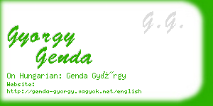 gyorgy genda business card